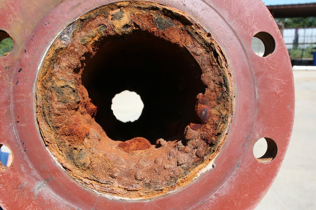 corrosion under bathroom sink